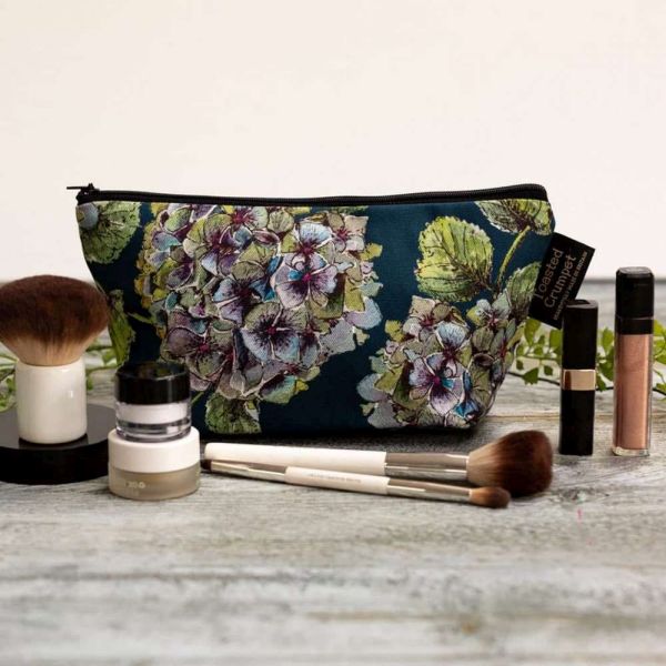 Hydrangea Noir Makeup Bag
